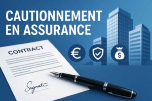 Bannière professionnelle sur le cautionnement en assurance.